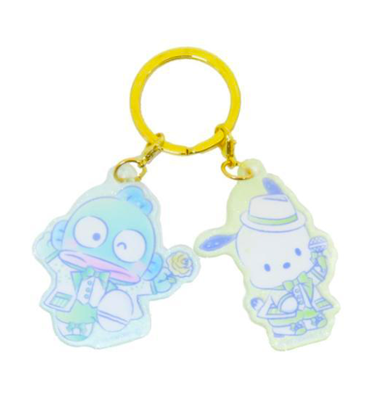 Sanrio Acrylic Charm Keyring [Gentlemen Hangyodon & Pochacco]