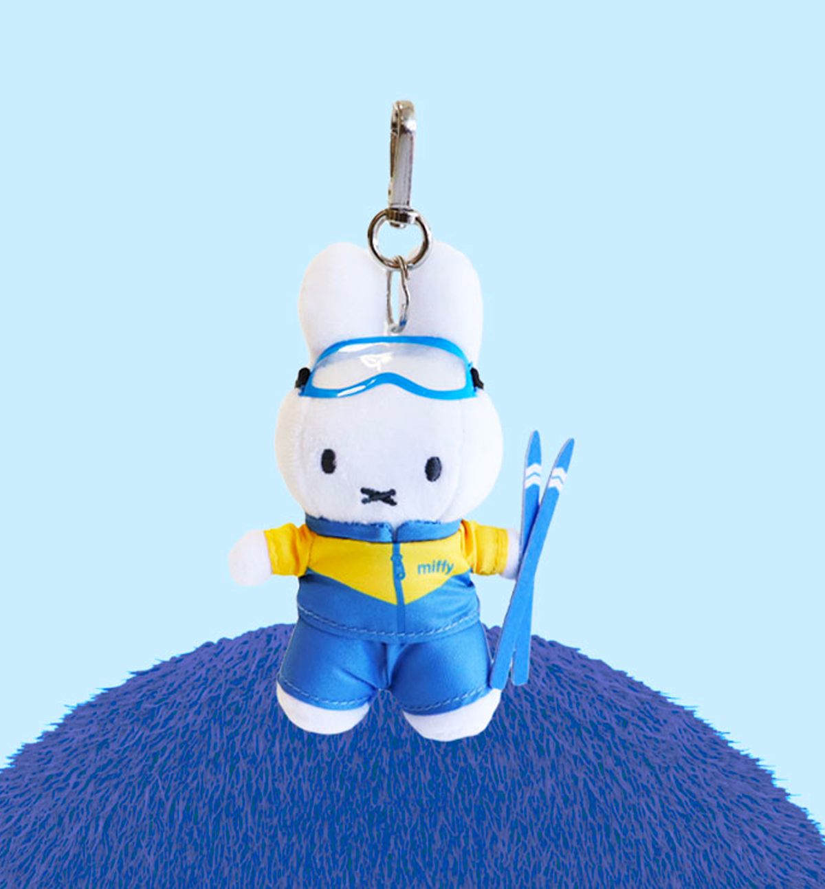Miffy Winter Sports Small Keyring [Ski Jump]