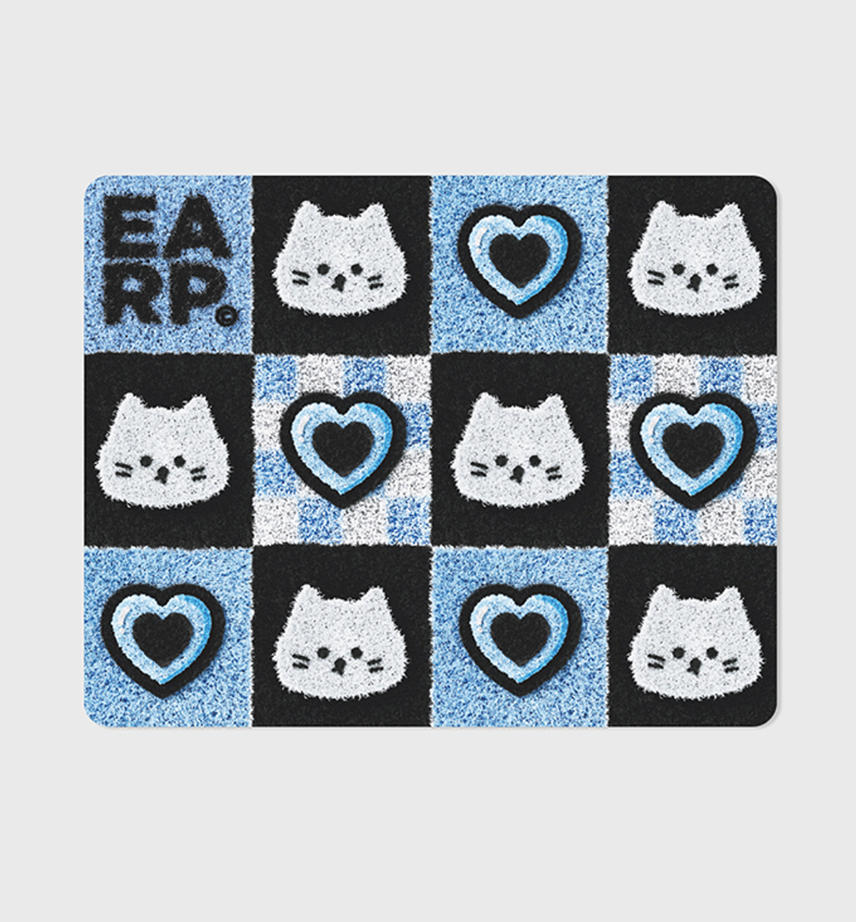 Checkerboard Heart Mousepad [Chichi-Blue]
