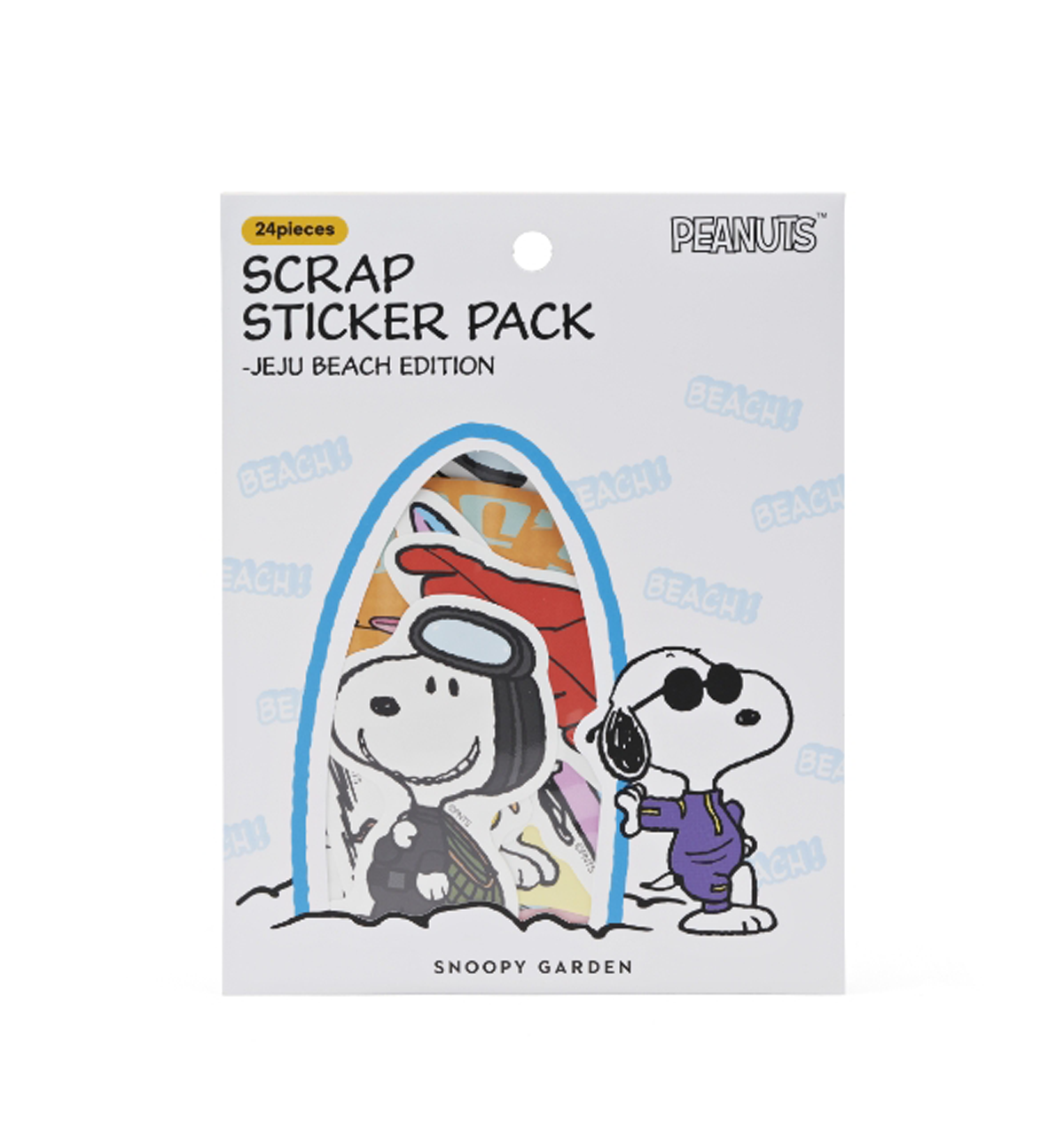Peanuts Jeju Beach Edition Scrap Sticker Pack [24 Pieces]