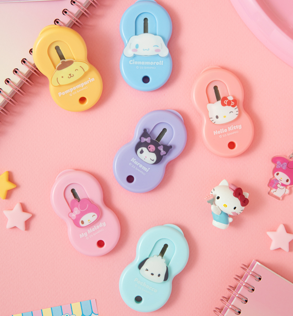 Original Sanrio Hello Kitty Pencil Bags Case Kuromi My Melody Cinnamoroll Cartoon Stationery Box Kids School Supplies Korean, Red