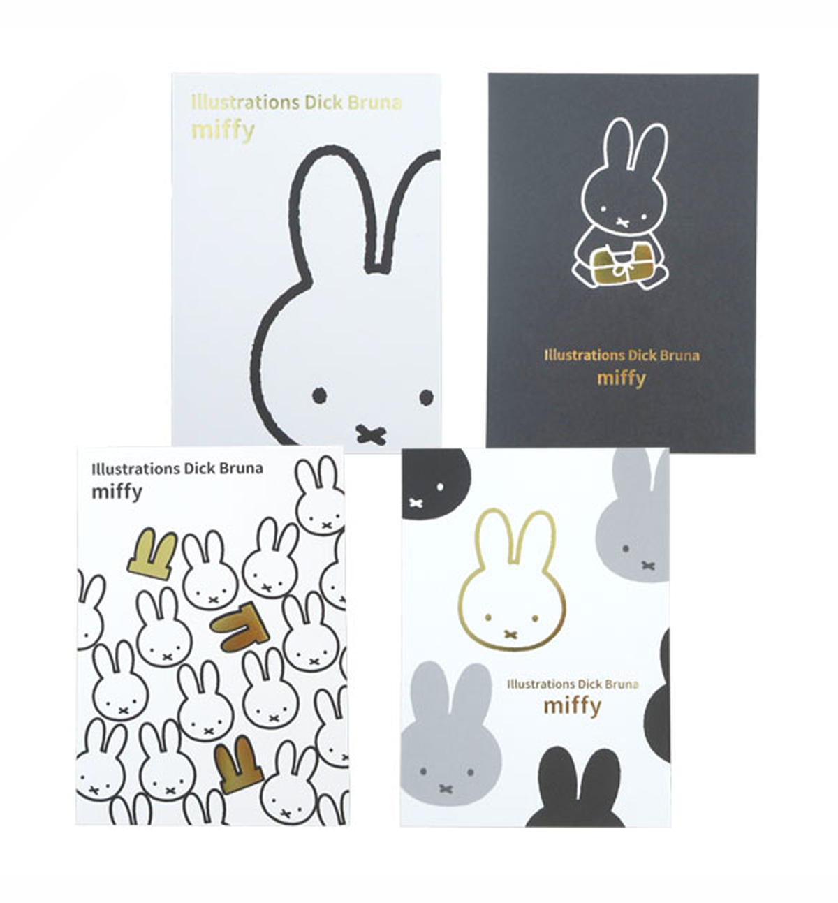 Miffy Postcard [Gold Foil]