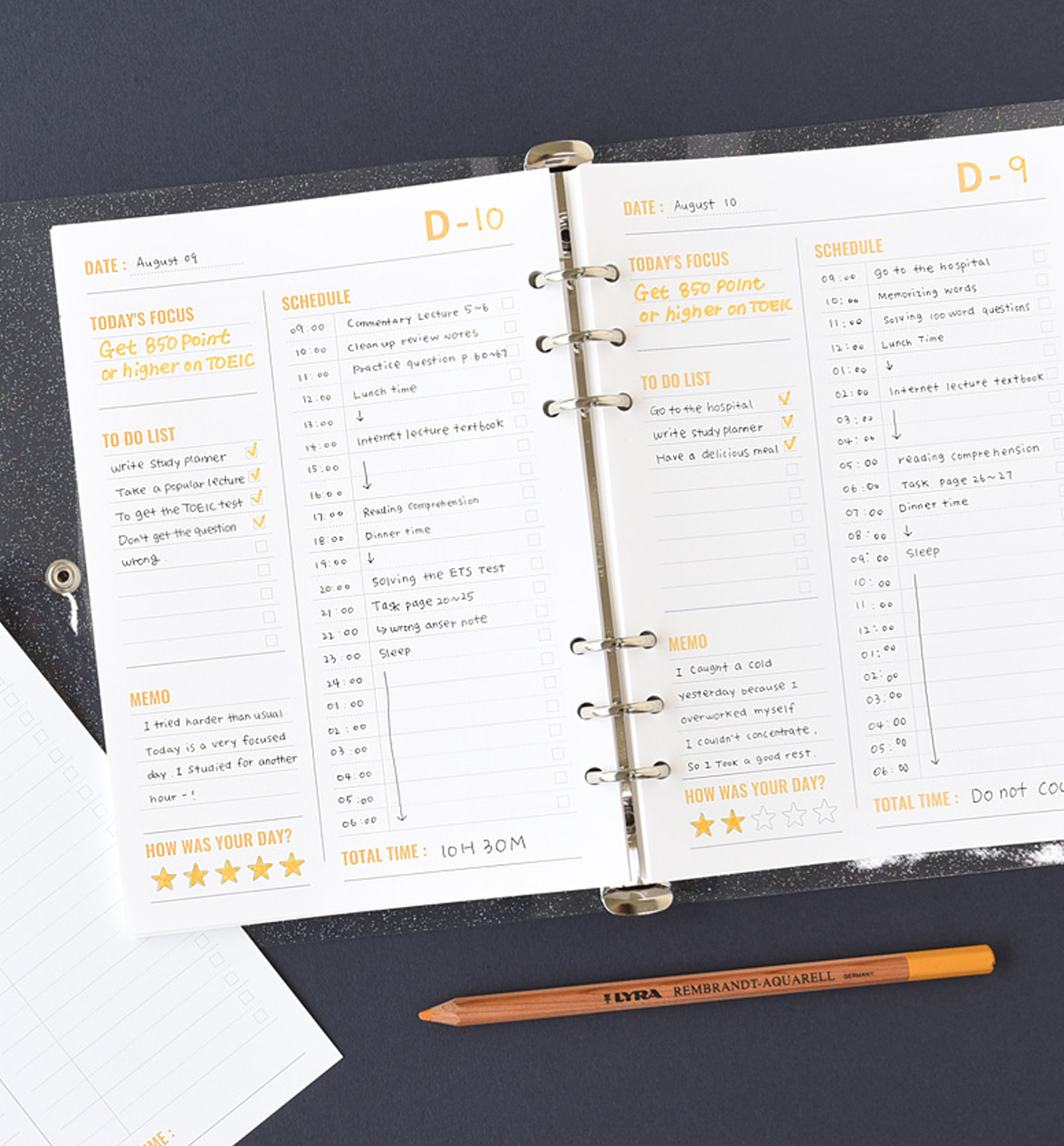 A5 Study Planner Refill - 25 Sheets