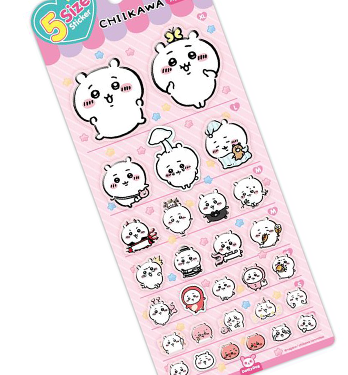 Chiikawa 5 Size Sticker [Pink]