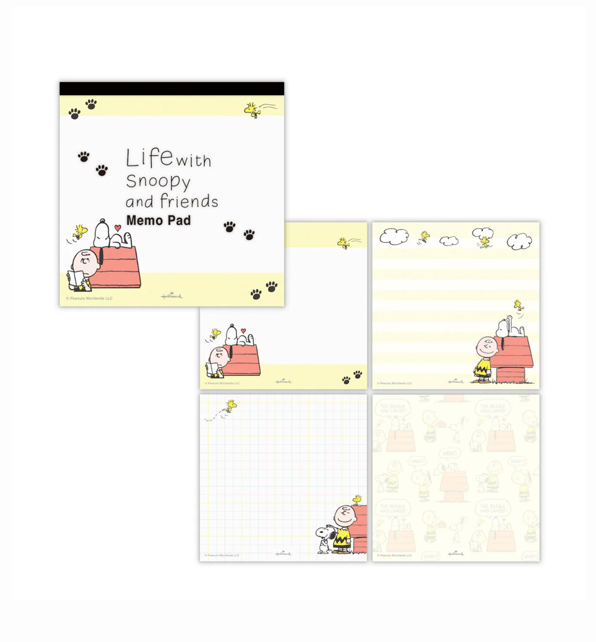 JAPAN] Peanuts Snoopy Memopad [Charlie and Friends Woodstock]