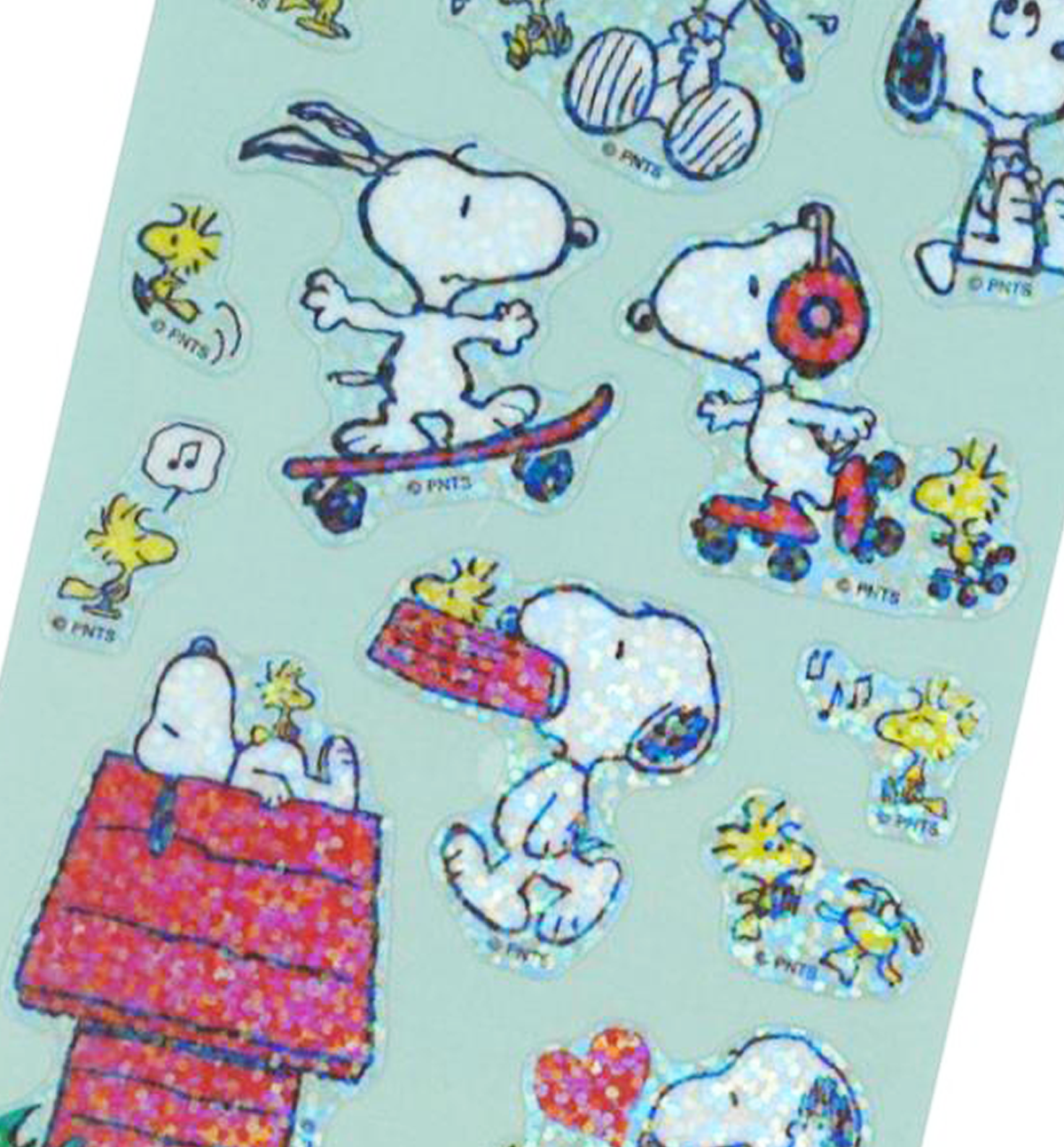 Snoopy & Woodstock Glitter Sticker