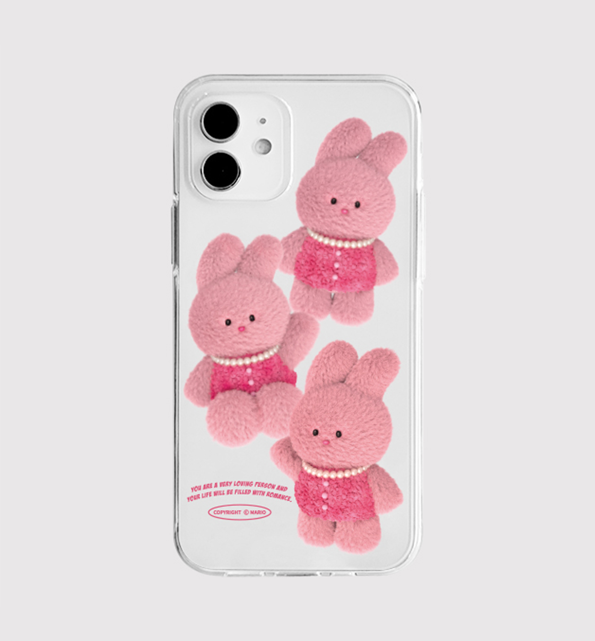Pearl Rabbit Pattern Phone Case [Jelly]