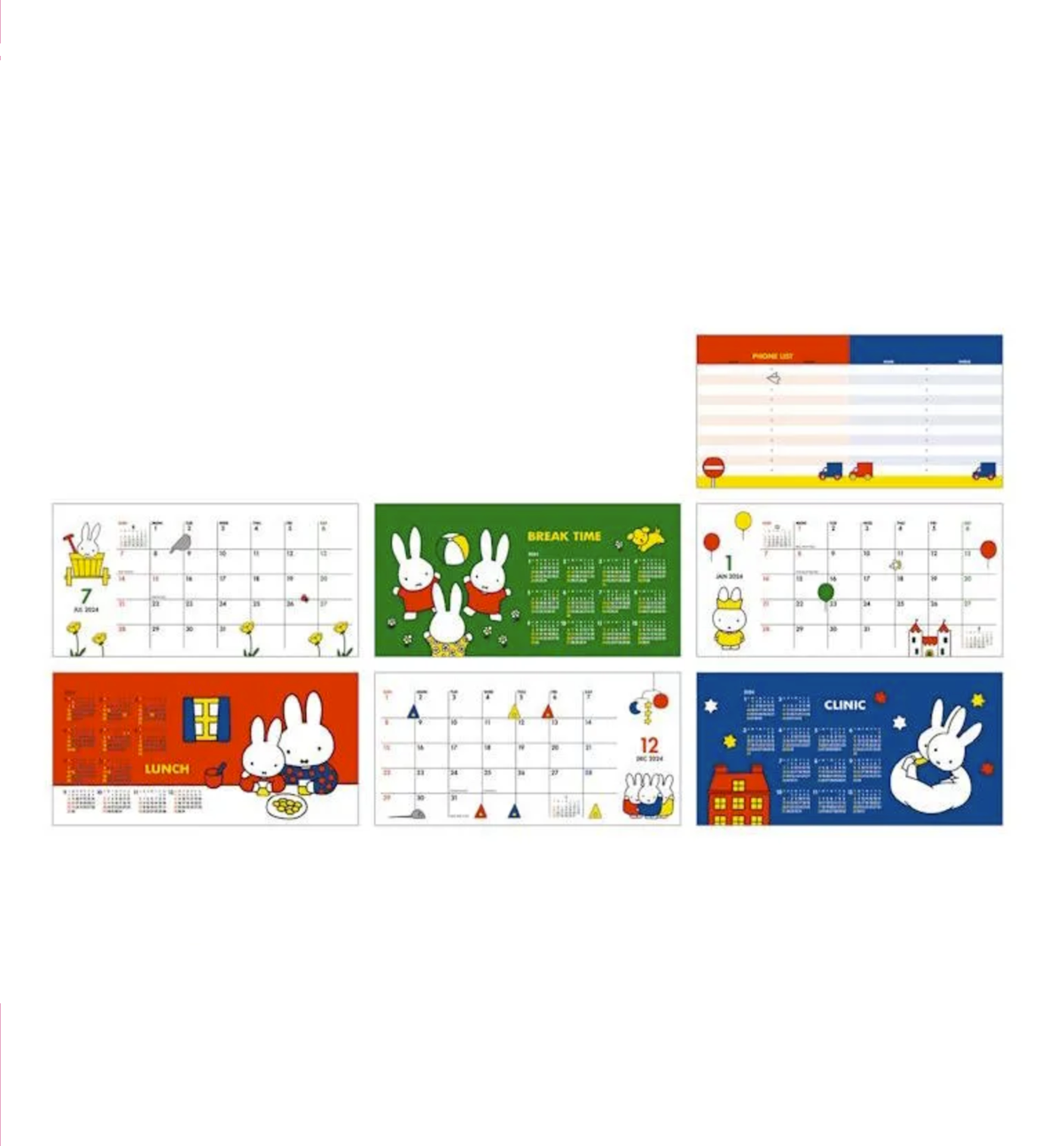 2024 Miffy Desk Calendar [Horizontal]