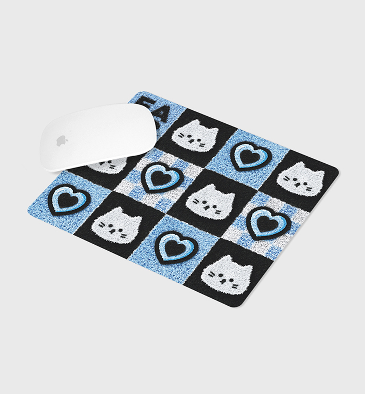 Checkerboard Heart Mousepad [Chichi-Blue]