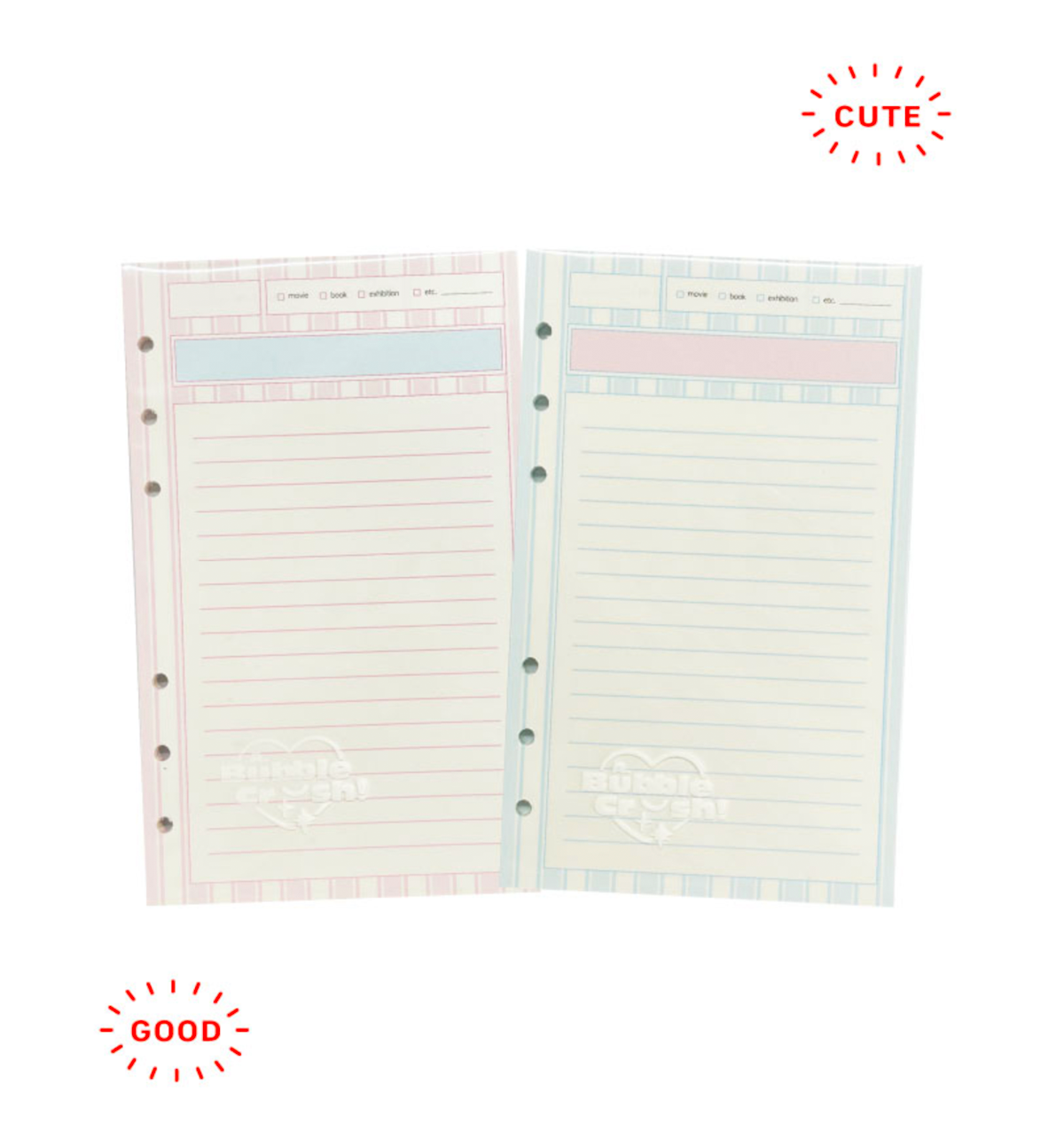 A6 Review Note Paper Refill [Blue]