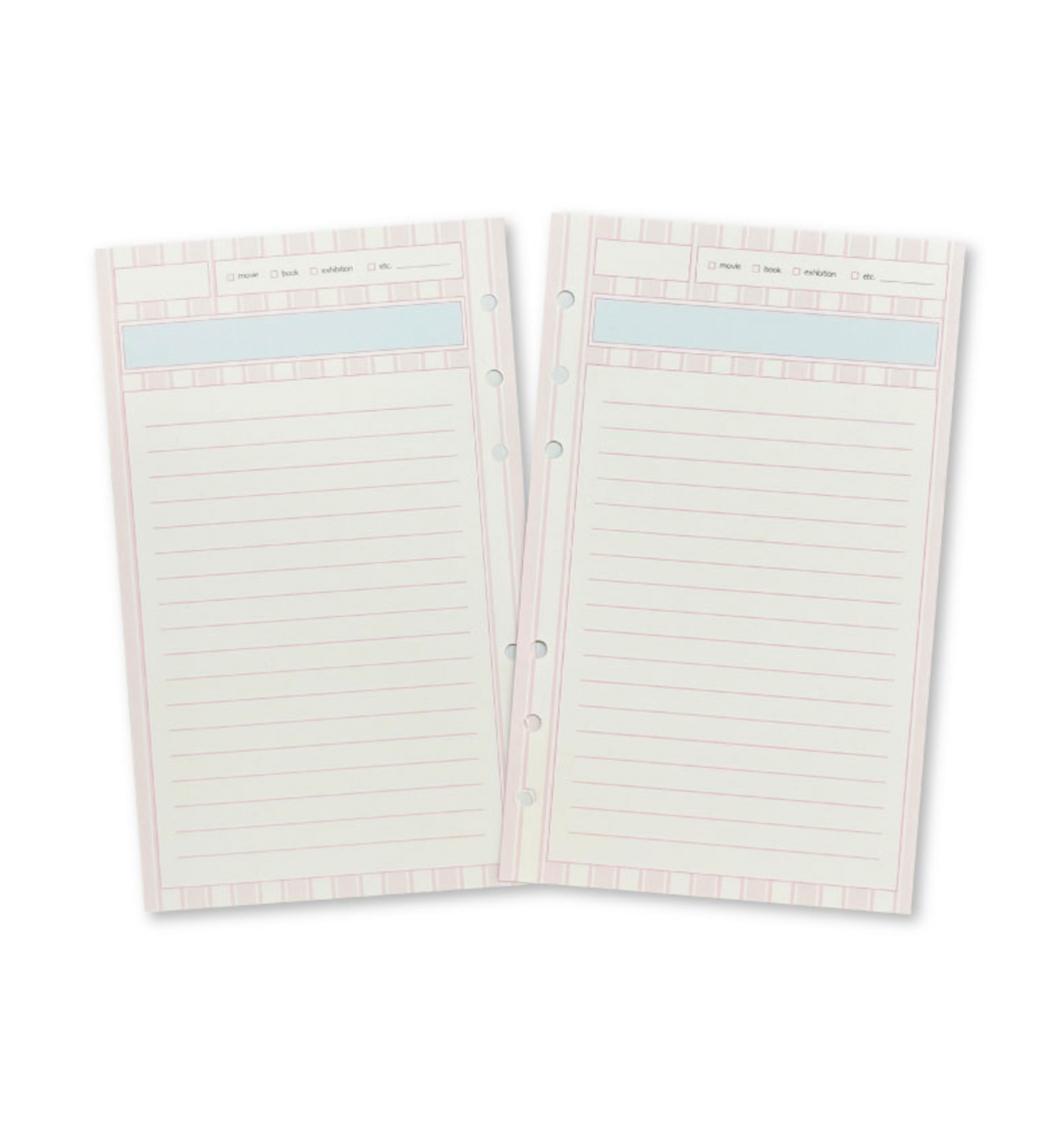 A6 Review Note Paper Refill [Pink]