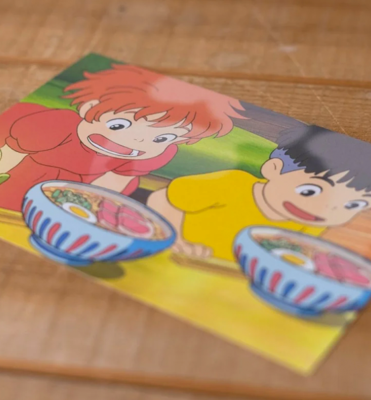 Ponyo On The Cliff Postcard [Ponyo & Sosuke Ramen]