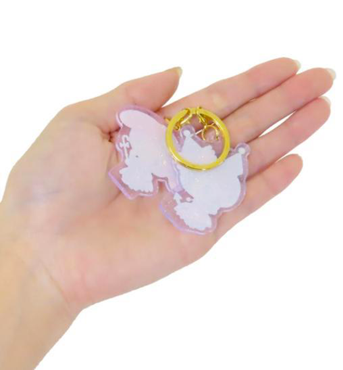 Sanrio Acrylic Charm Keyring [Lady Kuromi & My Melody]