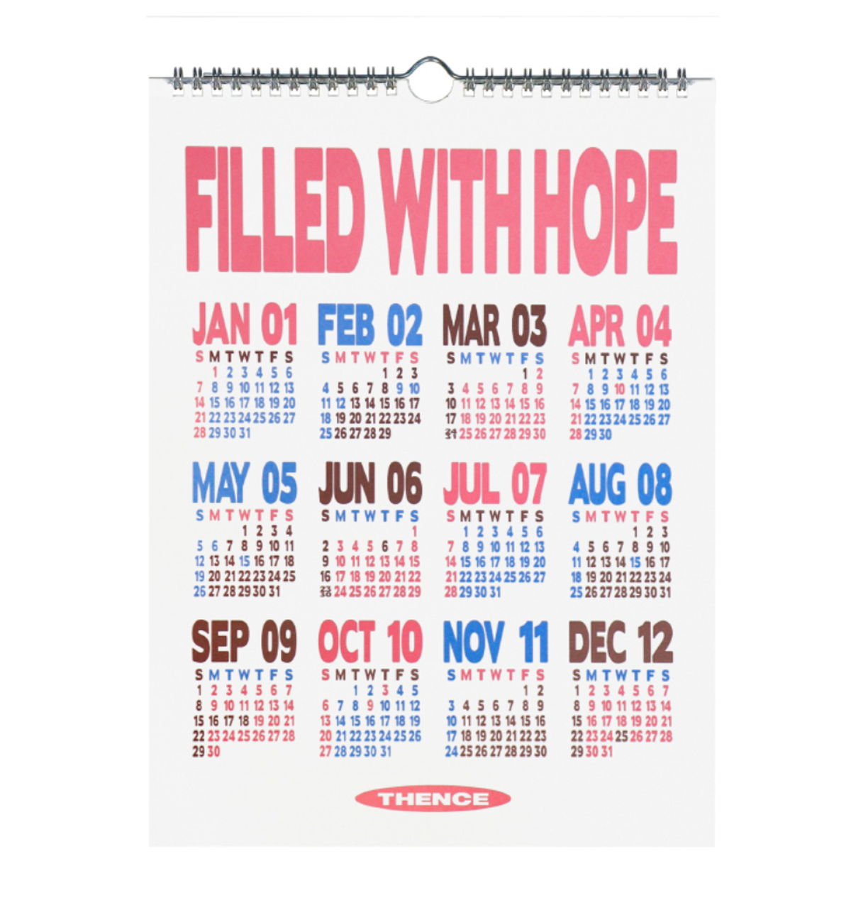 2024 Palette Wall Calendar [Filled With Hope]