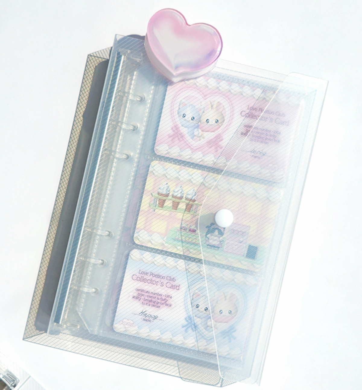 A6 Clear Button Binder Cover