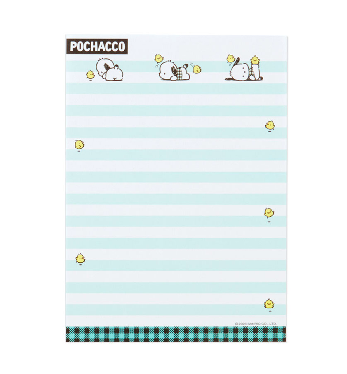 Sanrio Pochaco Letter Set [Check Design]