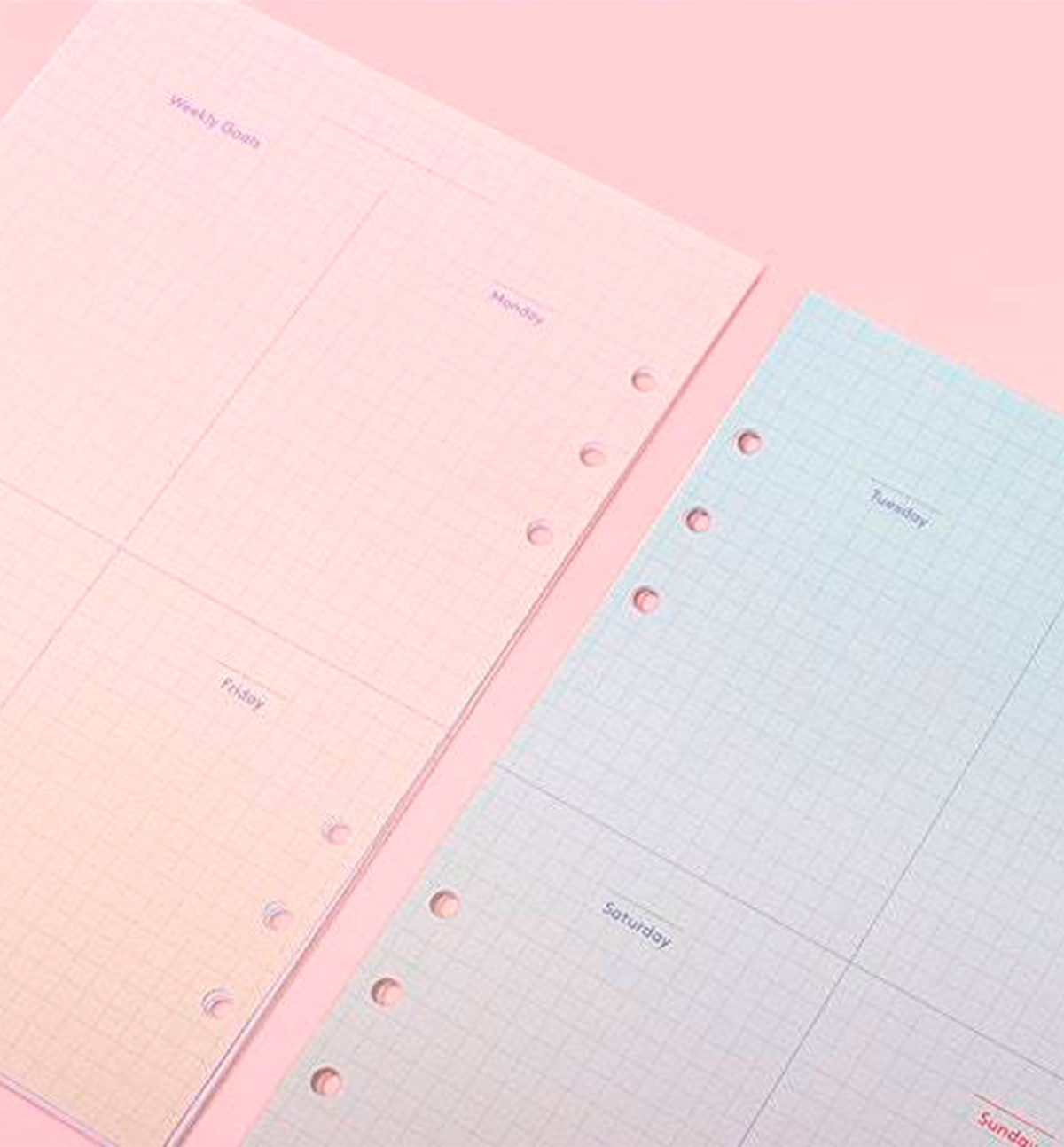 A5 Weekly Gradient Paper Refill