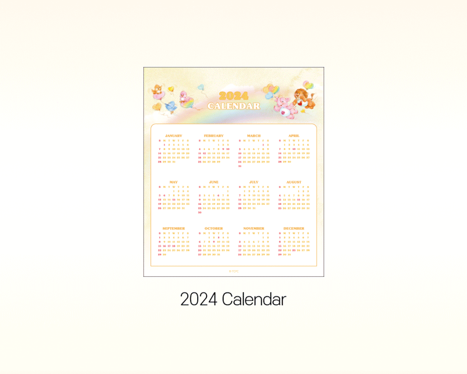 2024 Care Bears Fairy Desk Calendar