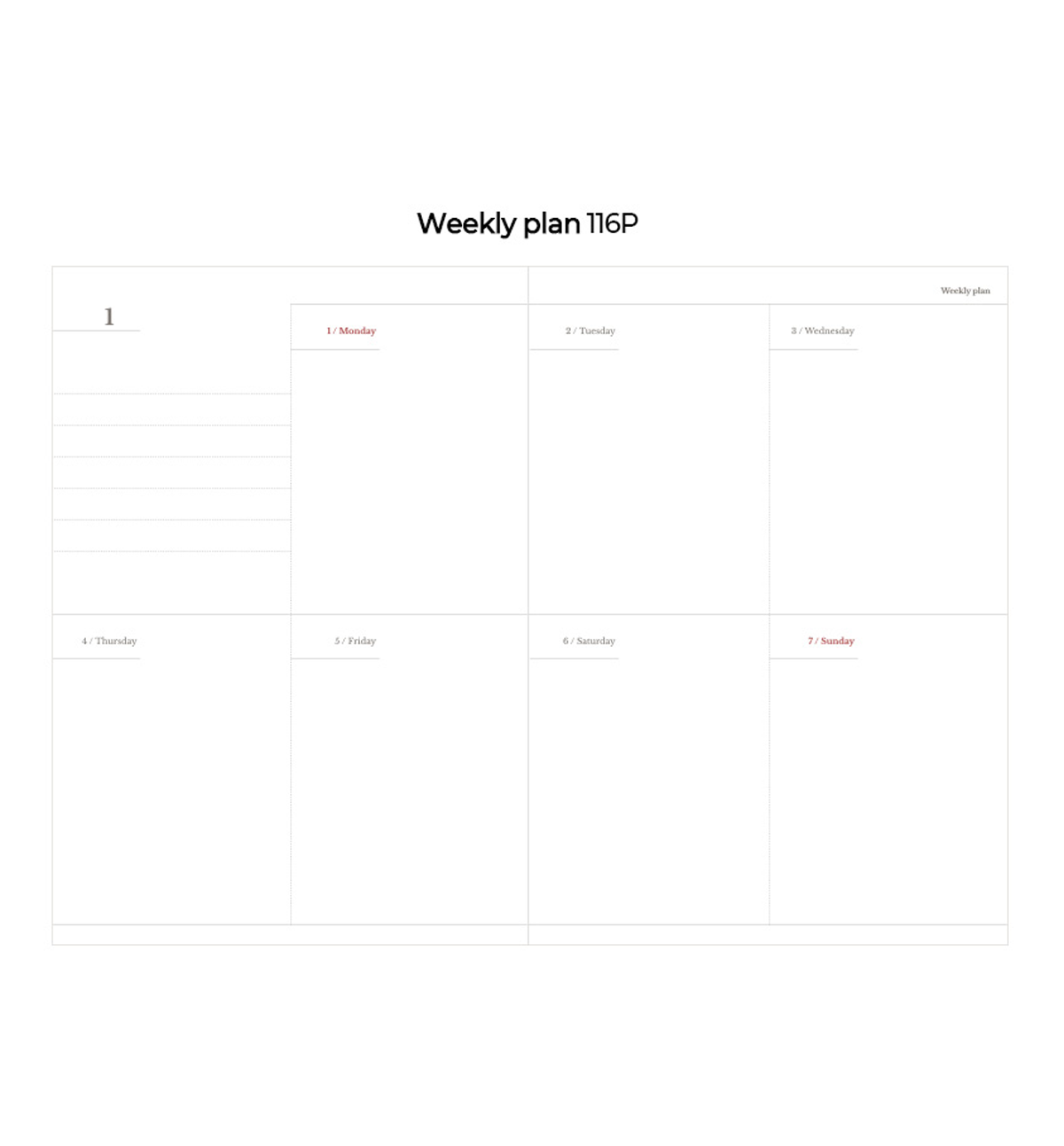 2024 Keep The Memory Weekly Planner