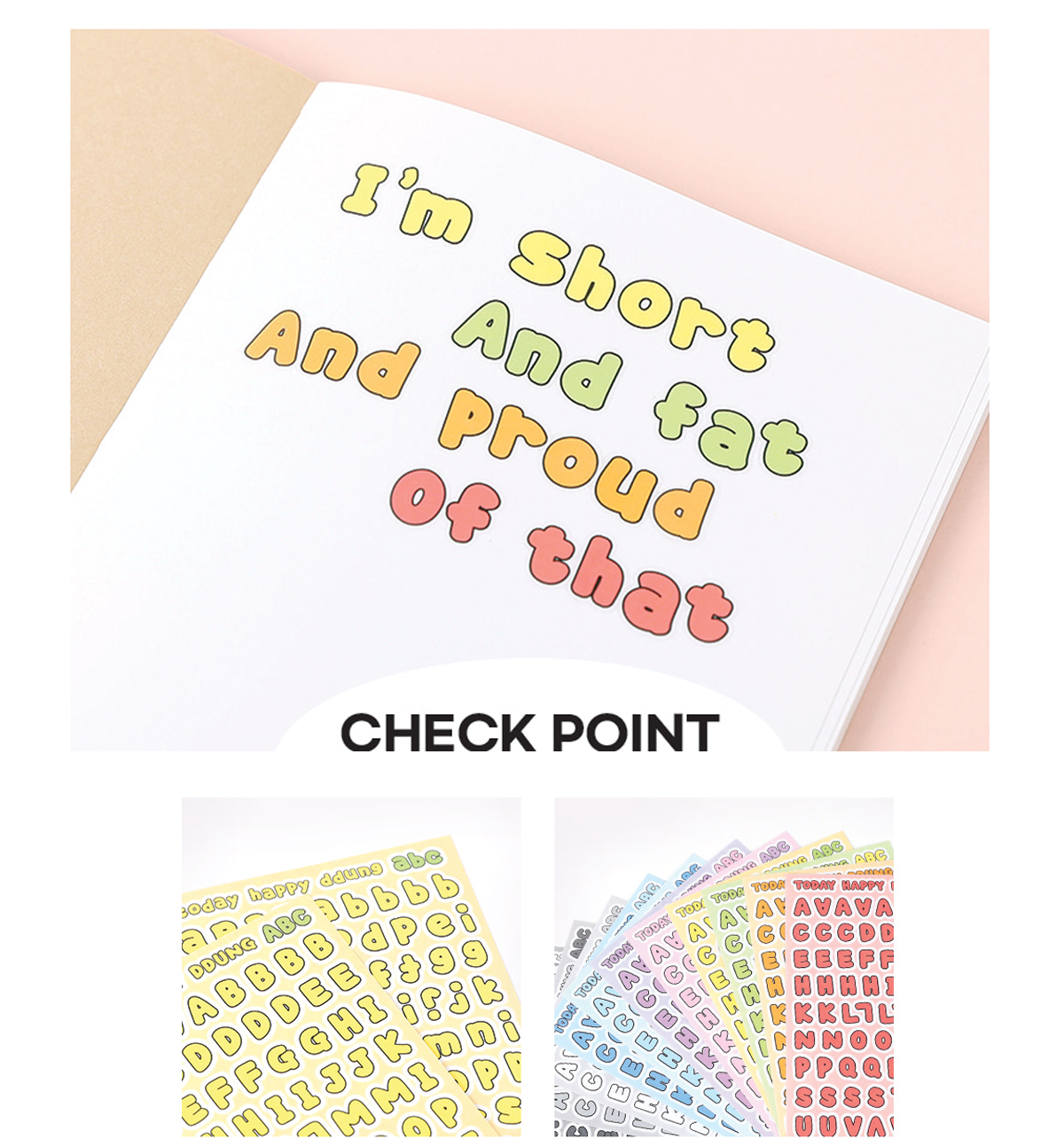 Ddung Alphabet Clear Seal Sticker Pack