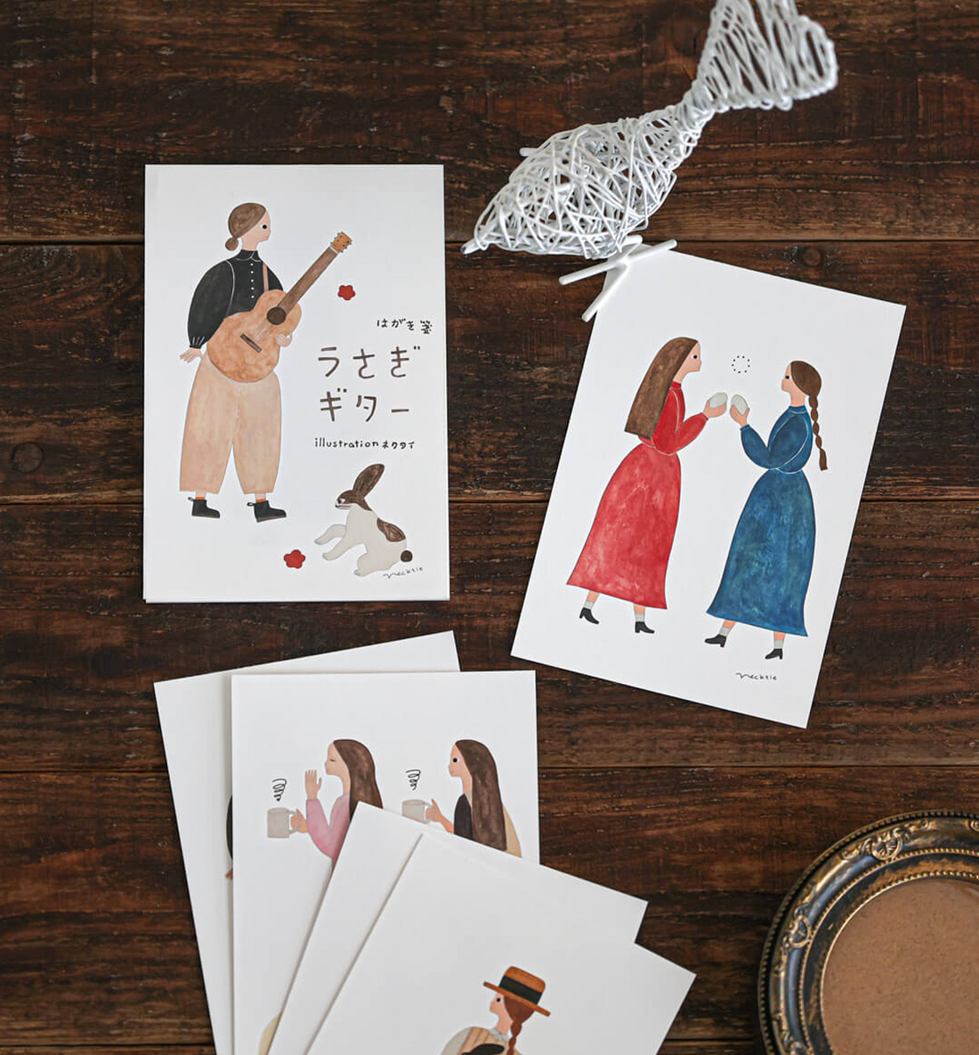 Cozyca x Necktie Postcard Set [Rabbit Guitar]