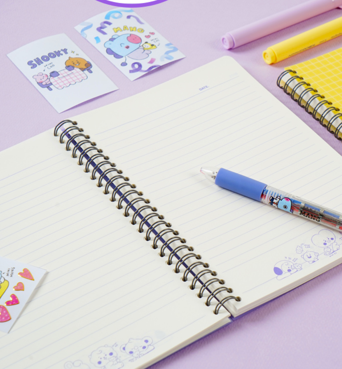 BT21 Spring Line Notebook With Front Pocket [My Little Buddy]