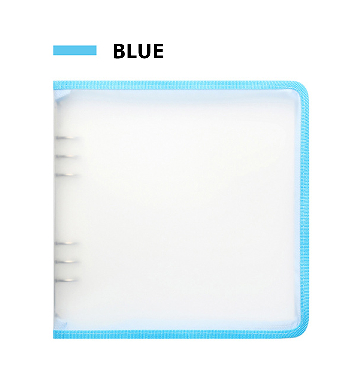 A5 Wide Clear Zipper Binder Cover