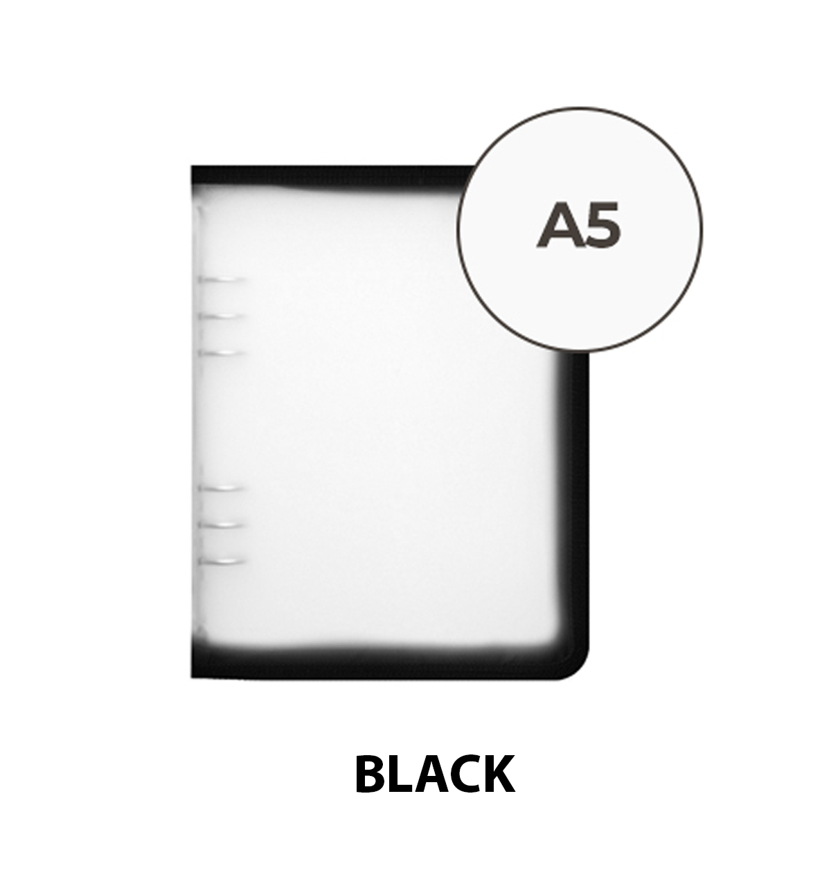 A5 Clear Zipper Binder Cover