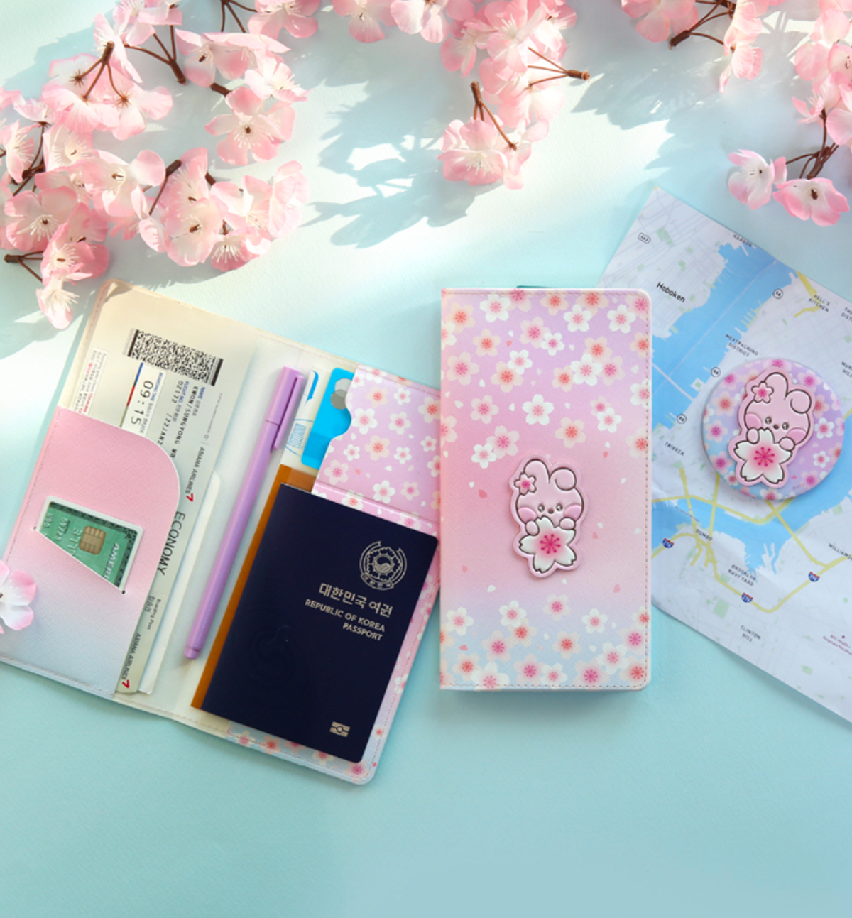 BT21 Cherry Blossom Large Passport Cover [RJ]