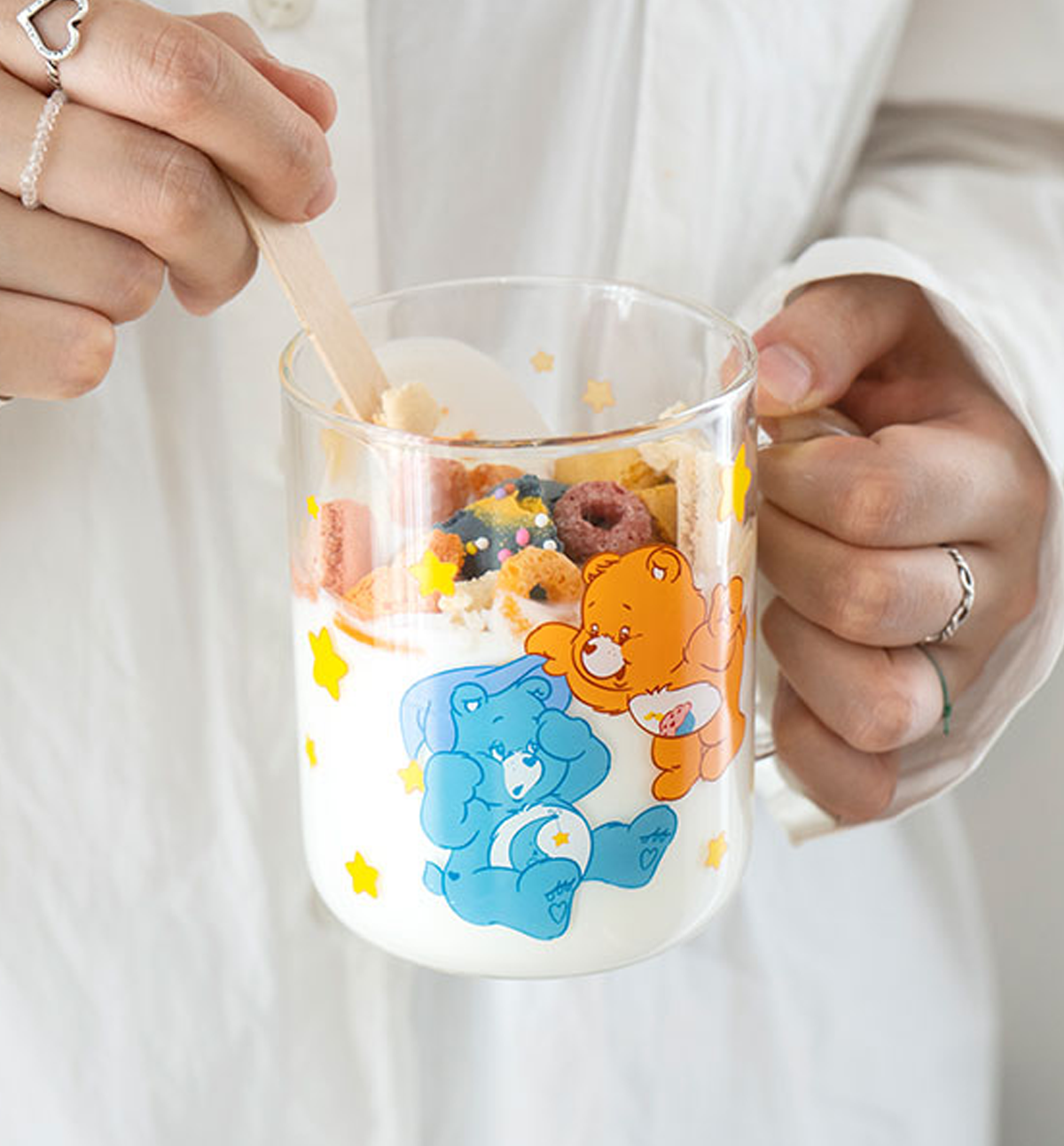 Care Bears Handle Transparent Glass Cup