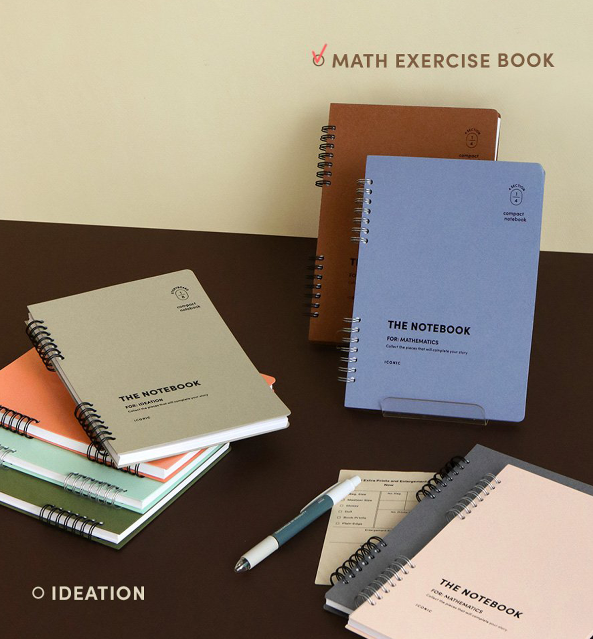 A5 Compact Math Notebook [4 Colors]