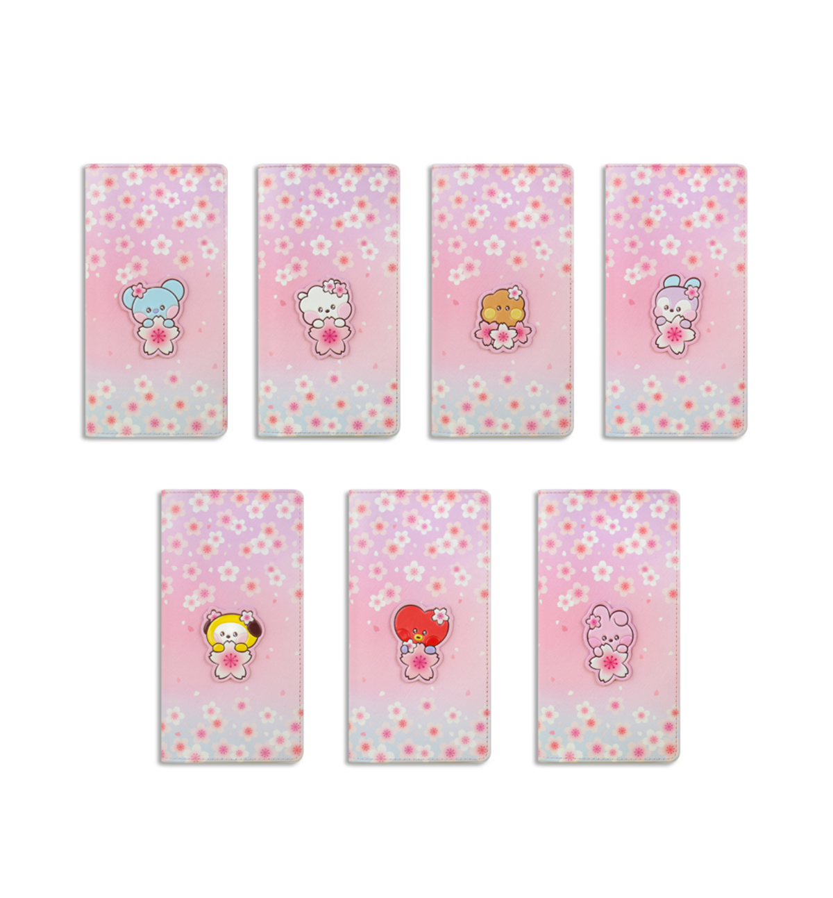 BT21 Cherry Blossom Large Passport Cover [Cooky]