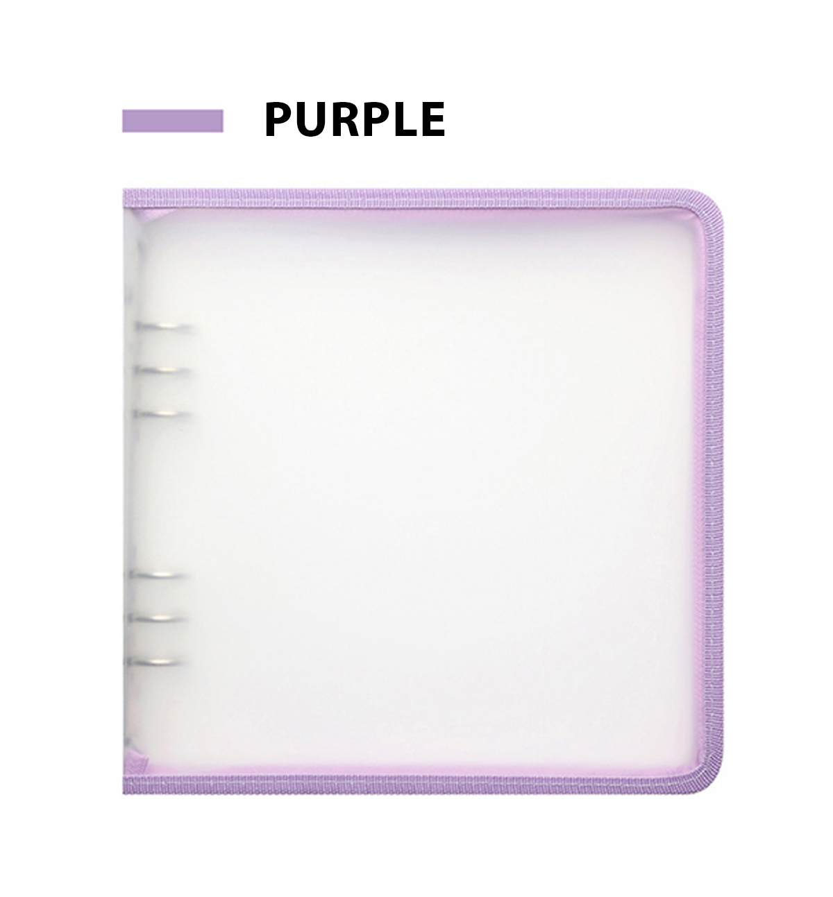 A5 Wide Clear Zipper Binder Cover