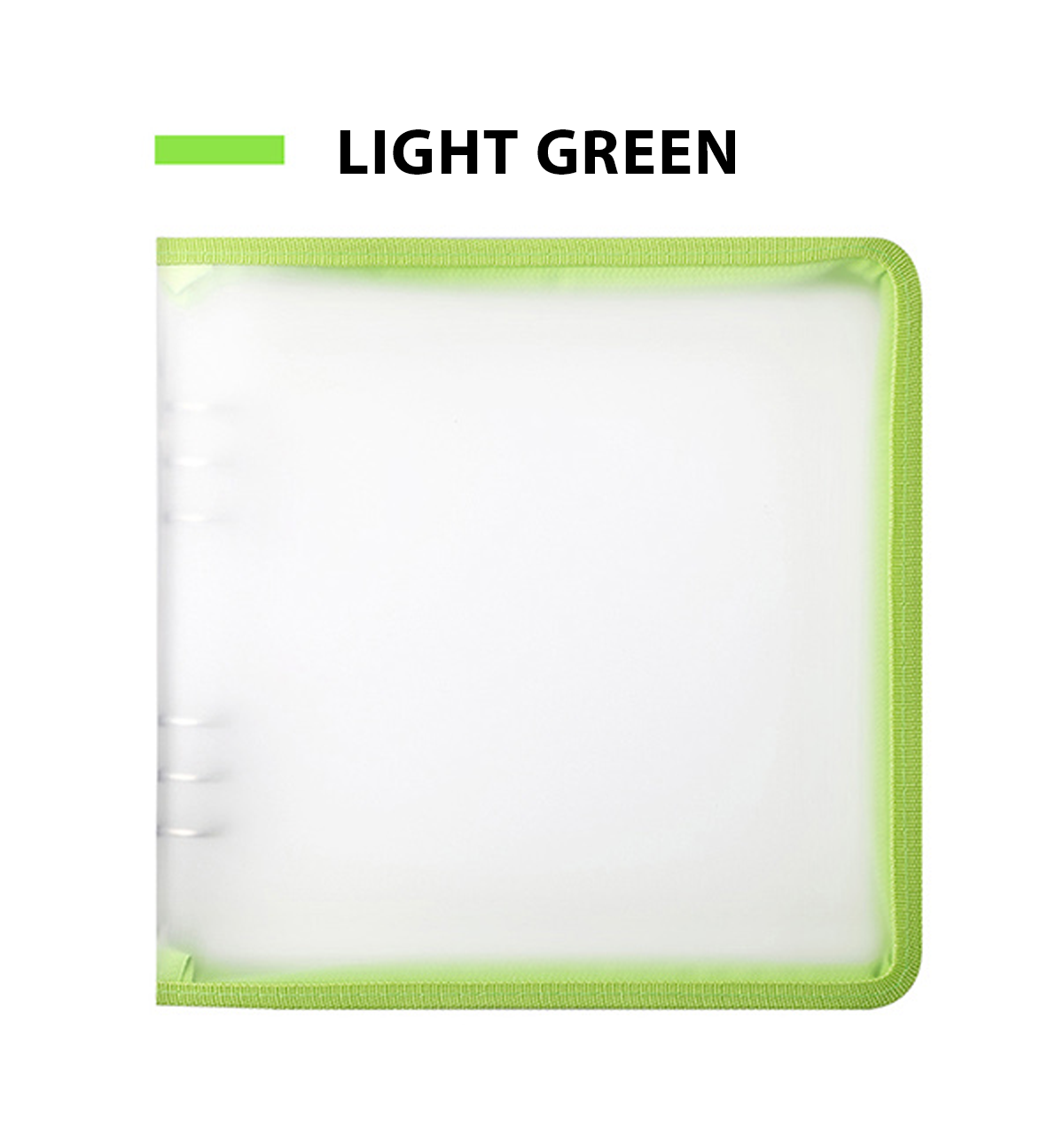 A5 Wide Clear Zipper Binder Cover