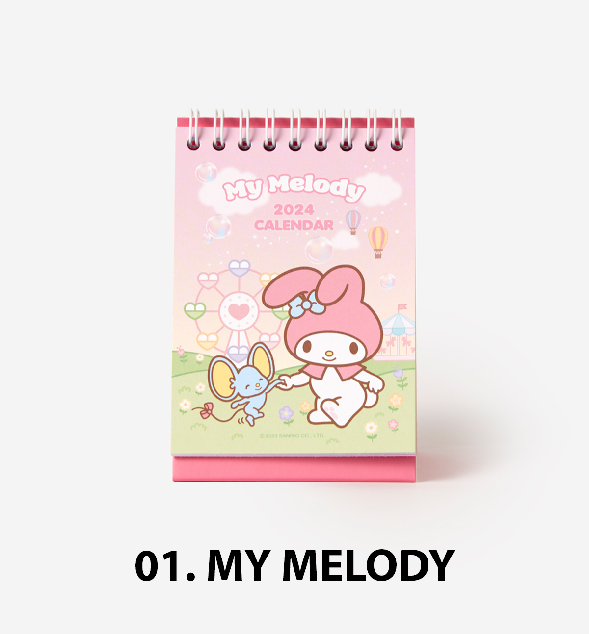 希少レア　サンリオ　SHINKANSEN ペンスタンド付き　パタパタカレンダー 2024 Sanrio Characters Mini Desk Calendar [4 Designs]