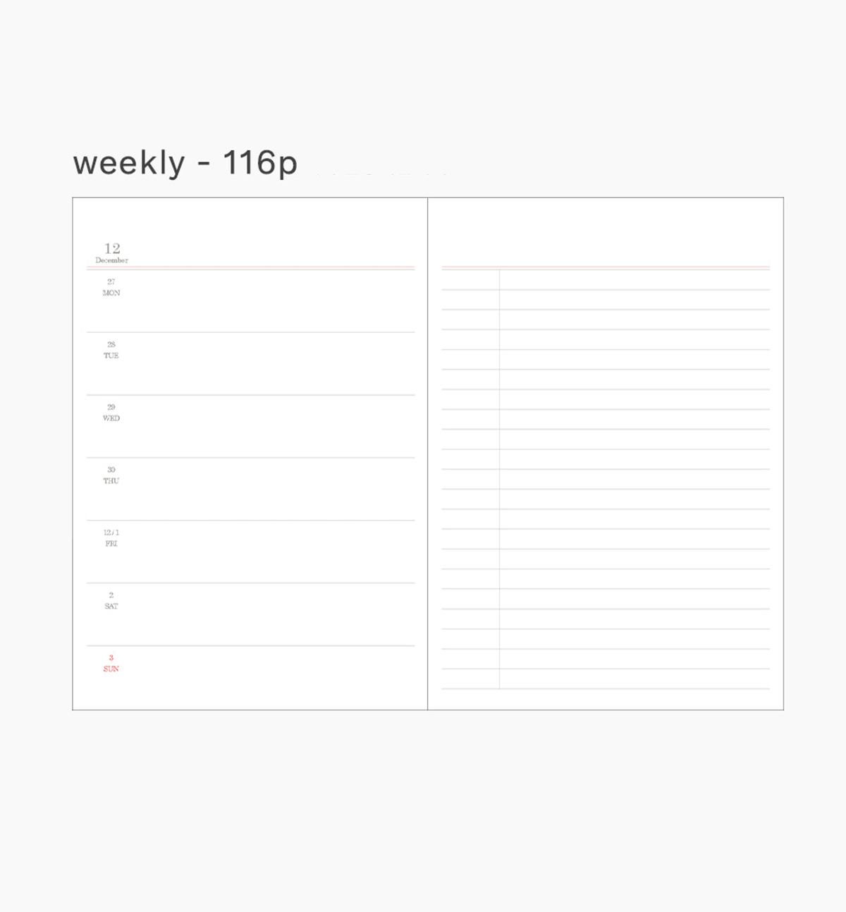 2024 Moment Weekly Planner