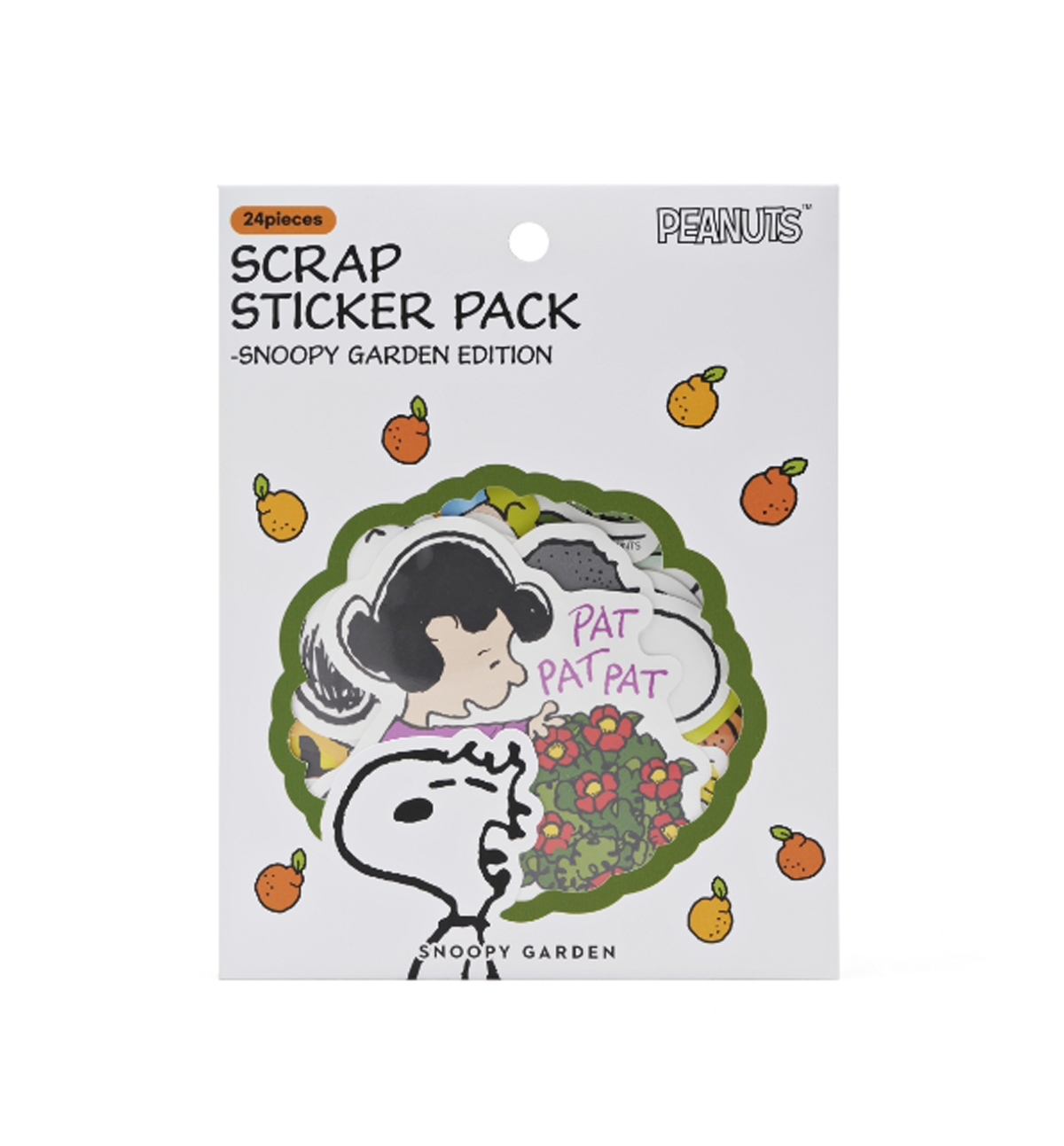 Peanuts "Snoopy Garden Edition" Scrap Sticker Pack [24 Pieces]
