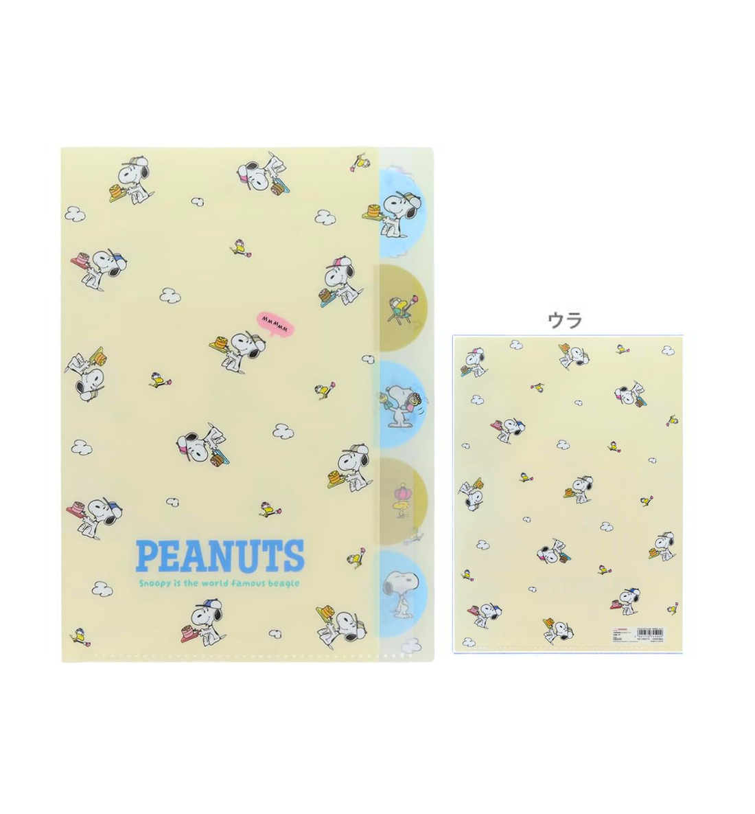 [JAPAN] A4 Peanuts Snoopy Pocket Clear File [Camping]