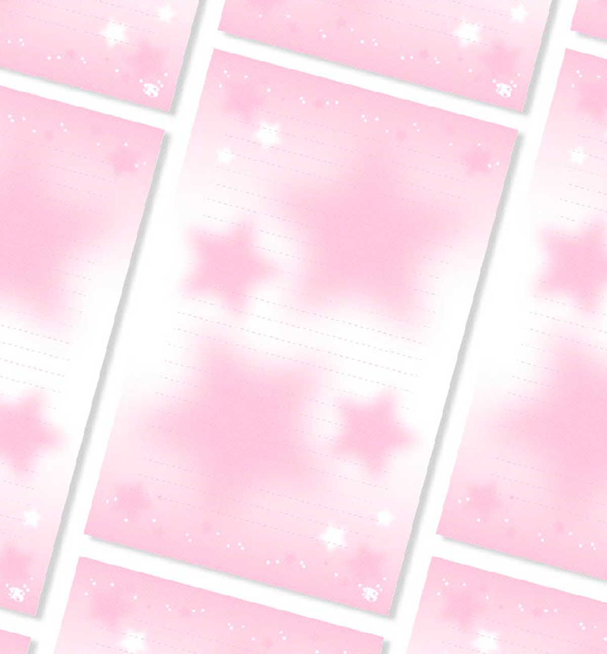 A6 Star Note Paper Refill [Pink]