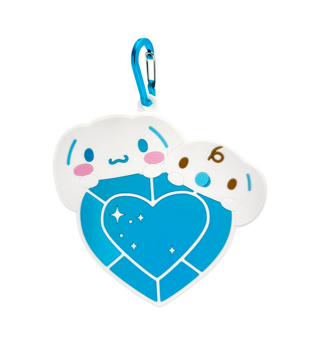 [JAPAN] Sanrio Silicone Heart Hug Pouch With Carabiner [Cinnamoroll]