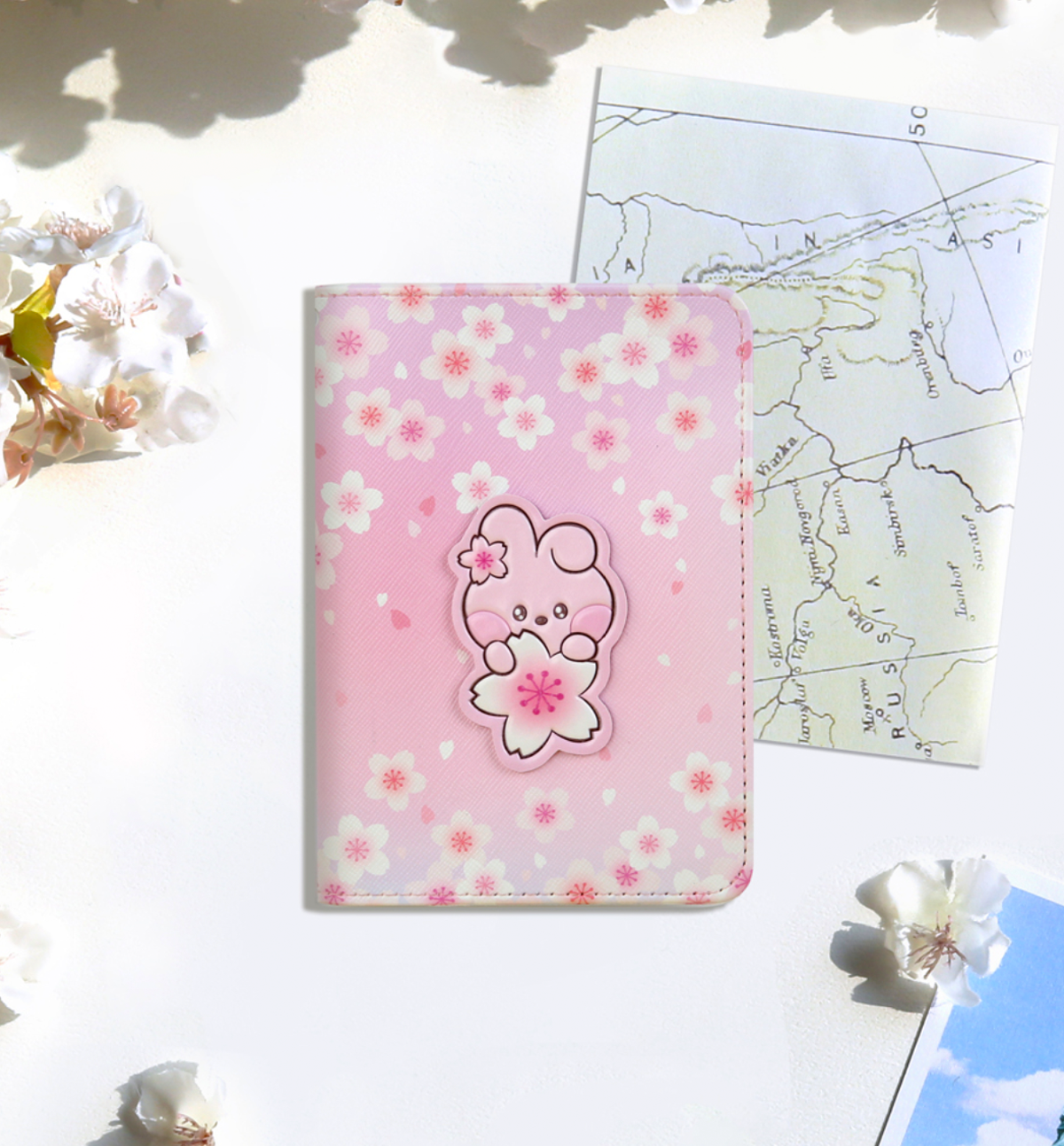 BT21 Cherry Blossom Passport Cover [Cooky]