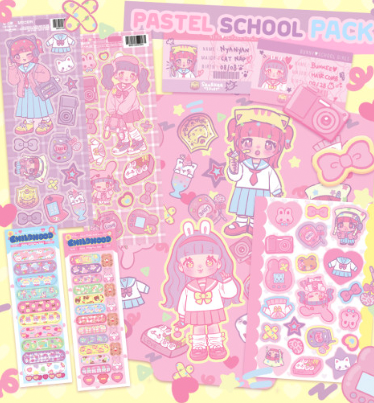 Pastel School Sticker Pack
