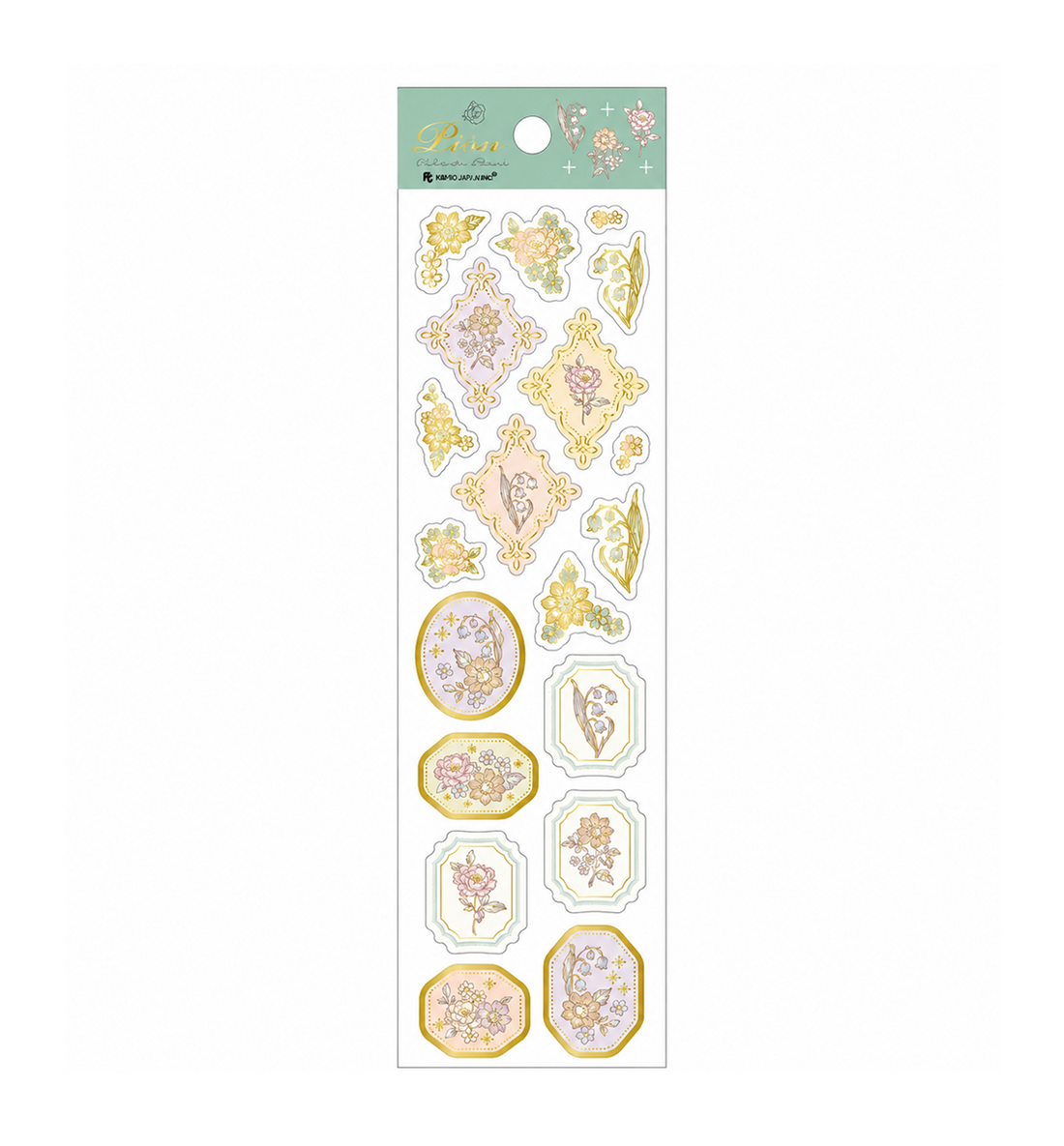 Prier Valse Des Fleurs Joli Seal Sticker [Gold Foild Stamping]