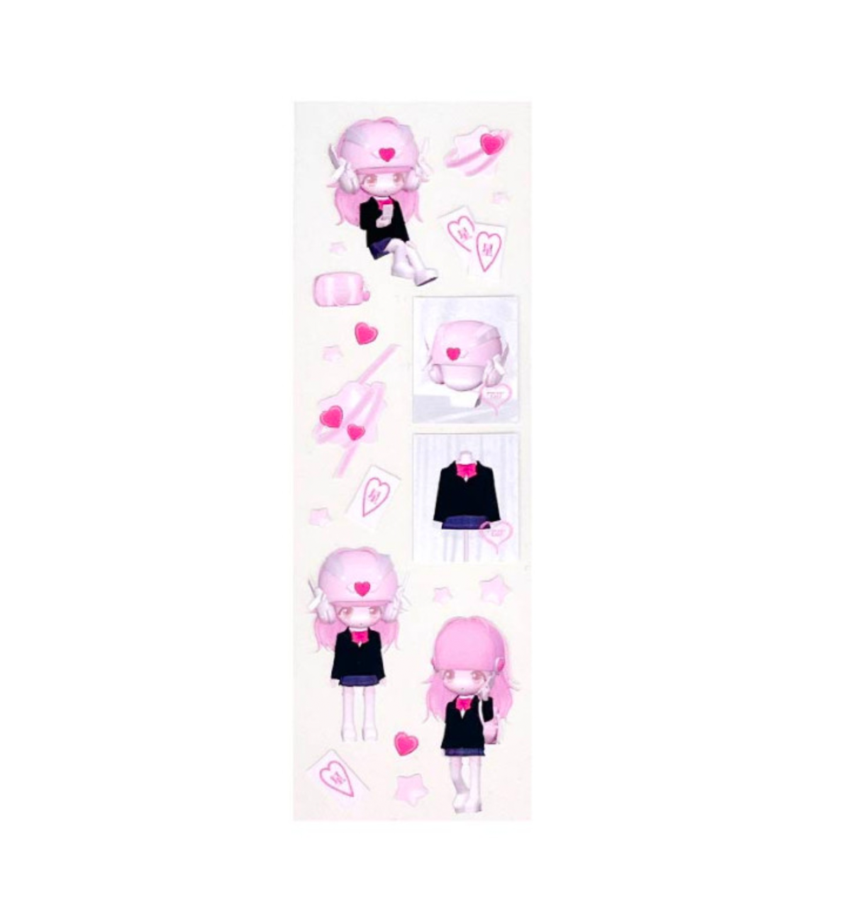Pink Stars Seal Sticker