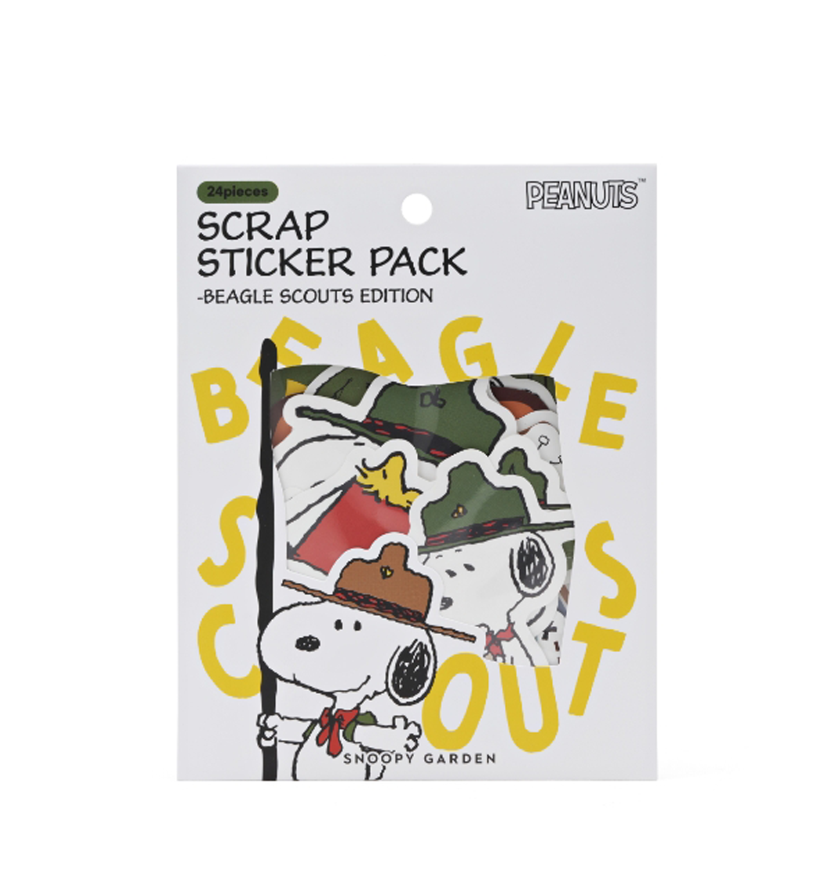 Peanuts "Beagle Scouts Edition" Scrap Sticker Pack [24 Pieces]
