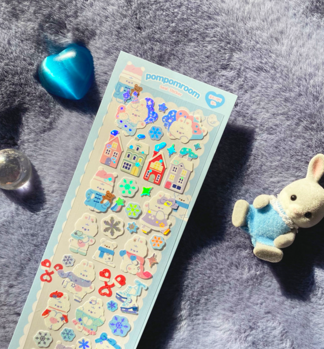 Winter Day Hologram Seal Sticker