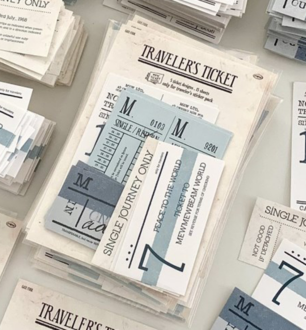 Ticket Sticker Vintage Ticket Sticker Pack Ver. 2