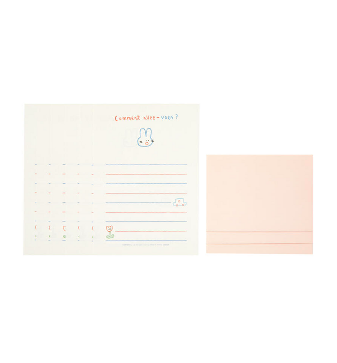 Blue Bunny Letters & Envelopes