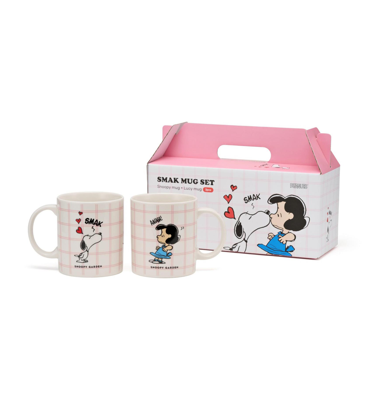 Snoopy & Lucy Smak Mug Set [2 Mugs]
