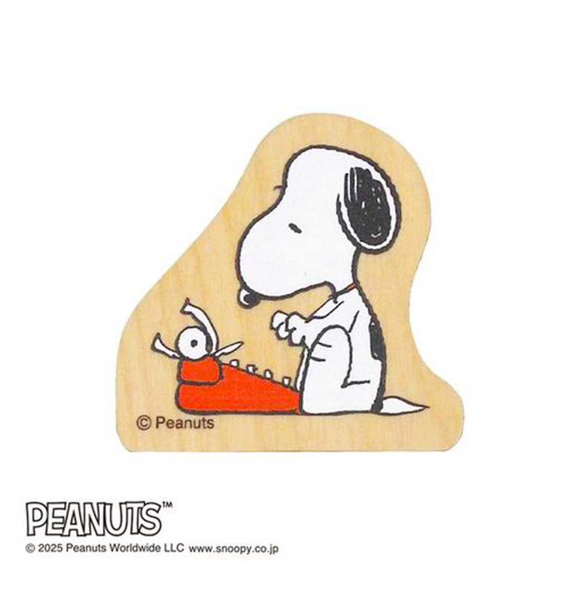 [JAPAN] Peanuts Snoopy Wooden Stamp [Typewriter]